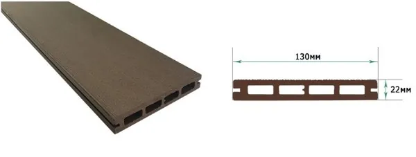 Террасная доска из ДПК Terrapol Смарт Пустотелая с пазом купить в Ставрополе