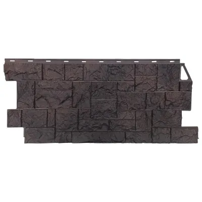 Фасадная панель FineBer, Камень Дикий, Коричневый