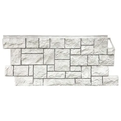 Фасадная панель FineBer, Камень Дикий, Жемчужный