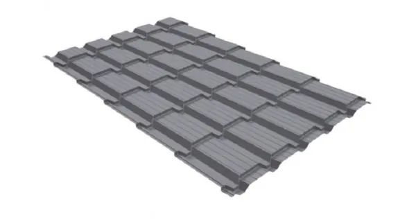 Металлочерепица GL квадро профи 0,5 Satin RAL 7004 сигнальный серый купить в Ставрополе