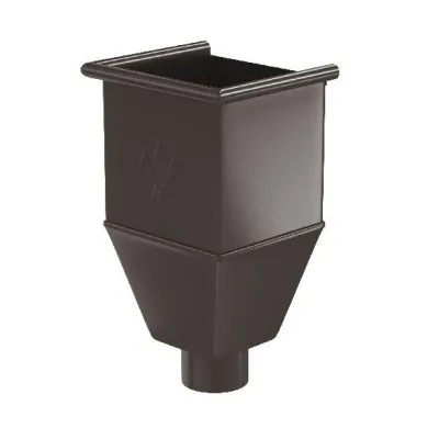 Водосток Aquasistem, система 125x90 - Воронка_водосборная удлиненая RR 32 Тёмно-Коричневый