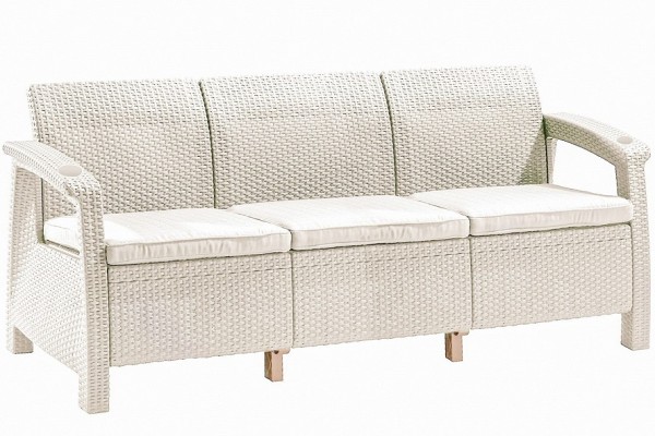 Трёхместный диван  Yalta Sofa 3 Seat белый купить в Ставрополе