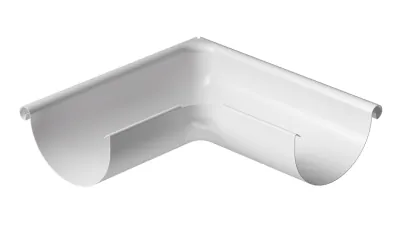 Угол внешний 90° D125 Döcke STAL PREMIUM Пломбир, (RAL 9010)