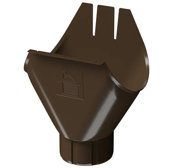 Воронка желоба D125 Döcke STAL PREMIUM Каштан, (RAL 8017) купить в Ставрополе