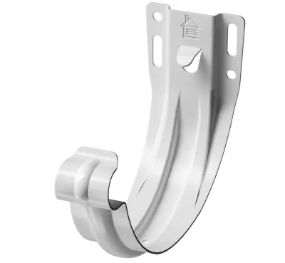 Карнизный кронштейн (штампованный) D125Döcke STAL PREMIUM Пломбир, (RAL 9010)