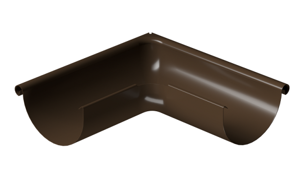 Угол внешний 90° D125 Döcke STAL PREMIUM Каштан, (RAL 8017) купить в Ставрополе