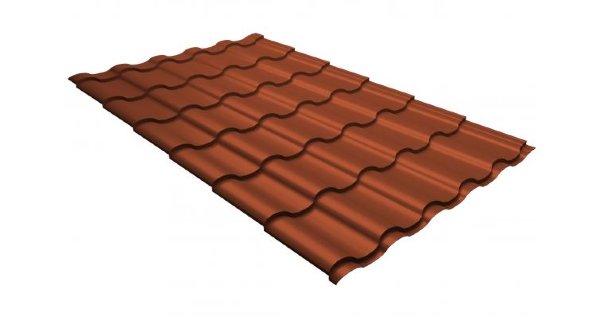 Металлочерепица кредо GL 0,5 GreenСoat Pural RR 750 кирпично-красный (RAL 8004 терракота) купить в Ставрополе