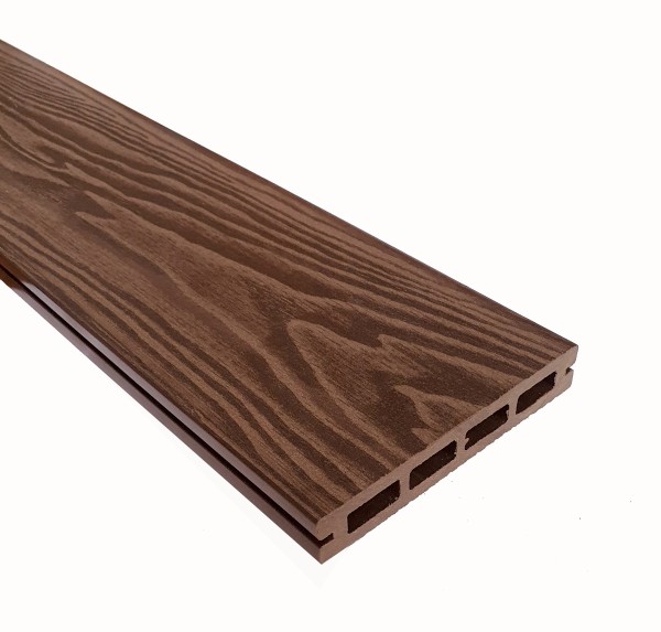 Террасная доска из ДПК Terrapol Смарт 3D Пустотелая с пазом Орех Милано купить в Ставрополе