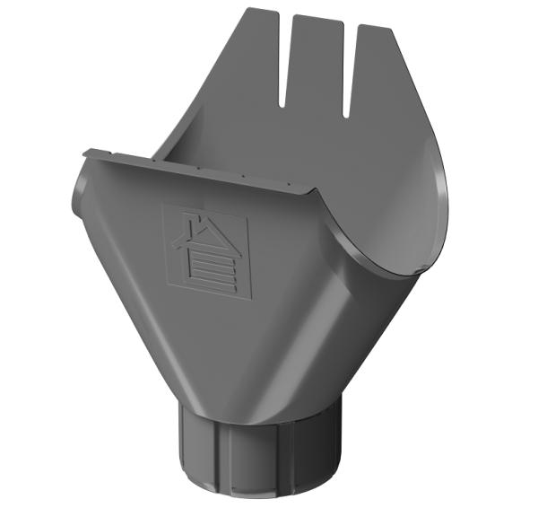 Воронка желоба D125 Döcke STAL PREMIUM Графит, (RAL 7024) купить в Ставрополе