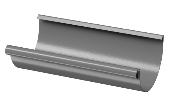 Желоб полукруглый D125 3 м Döcke STAL PREMIUM Графит, (RAL 7024) купить в Ставрополе