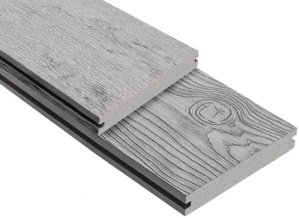 Террасная доска ДПК Outdoor 3D полнотелая STORM/OCEAN GREY серая микс купить в Ставрополе
