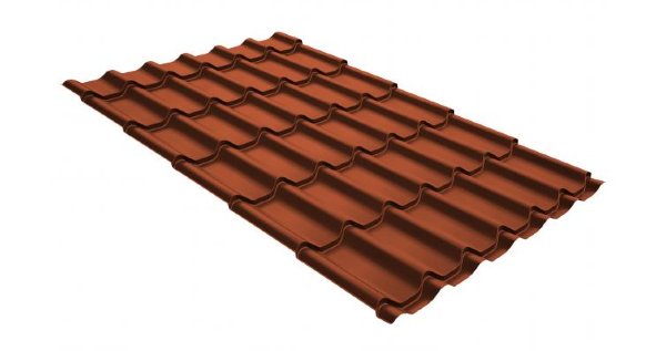 Металлочерепица классик GL 0,5 GreenCoat Pural RR 750 кирпично-красный (RAL 8004 терракота) купить в Ставрополе