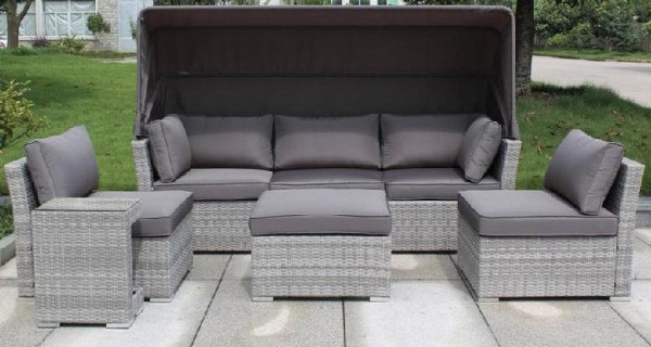 Диван-Трансформер AFINA плетеный из иск. ротанга AFM-320G Grey купить в Ставрополе