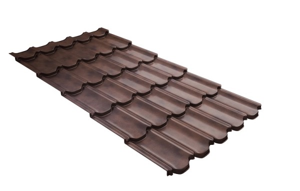 Металлочерепица квинта плюс с  3D резом 0,45 Safari Twincolor Brown купить в Ставрополе