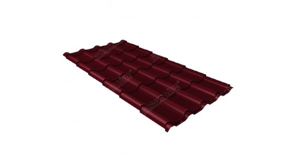Металлочерепица камея 0,45 Drap RAL 3005 красное вино купить в Ставрополе