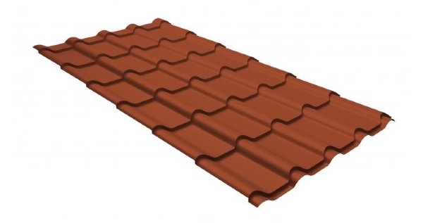 Металлочерепица камея GL 0,5 GreenCoat Pural RR 750 кирпично-красный (RAL 8004 терракота) купить в Ставрополе