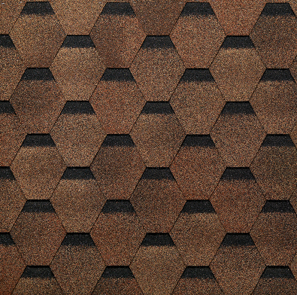 Гибкая черепица EURASIA Docke, Коллекция ШЕСТИГРАННИК Светло-коричневый купить в Ставрополе