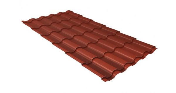 Металлочерепица кредо GL 0,5 Velur20 RAL 8004 терракота купить в Ставрополе