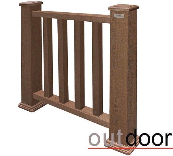 Ограждение из ДПК Outdoor Классик 3D STORM коричневый микс купить в Ставрополе