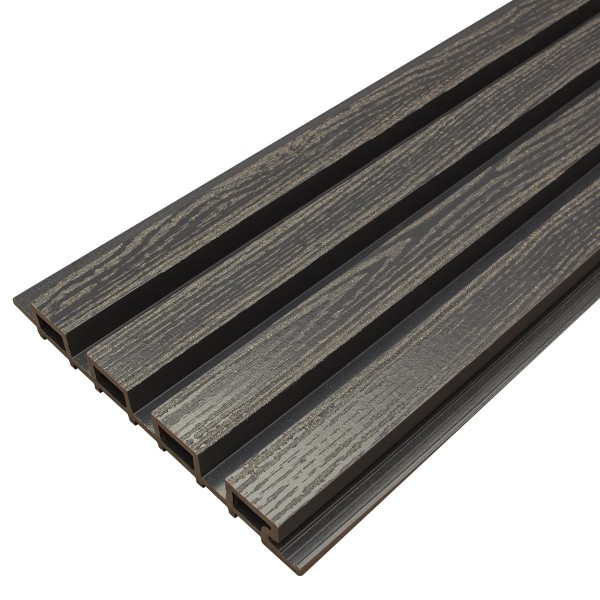 Фасадная доска из ДПК Faynag Wood Рейка Мокрый Асфальт купить в Ставрополе