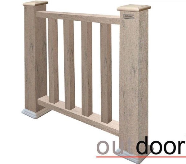 Ограждение из ДПК Outdoor Классик 3D STORM серый микс купить в Ставрополе