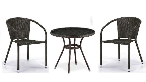 Комплект плетеной мебели AFINA из иск. ротанга Асоль-7 T282ANT/Y137C-W53 Brown 2Pcs купить в Ставрополе