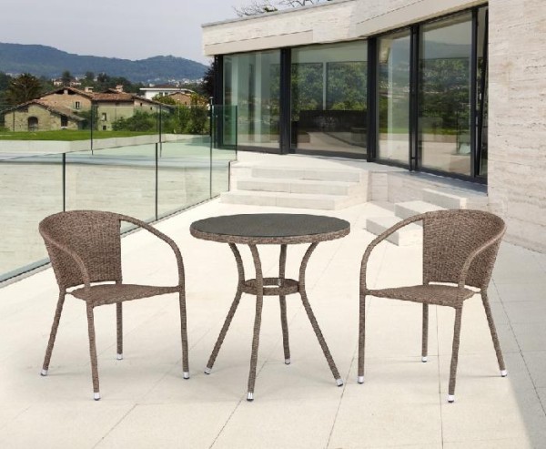 Комплект плетеной мебели AFINA из иск. ротанга T282ANT/Y137C-W56 Light Brown 2Pcs купить в Ставрополе