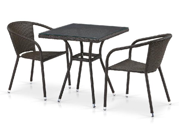 Комплект плетеной мебели AFINA из иск. ротанга T282BNT/Y137C-W53 Brown 2Pcs купить в Ставрополе