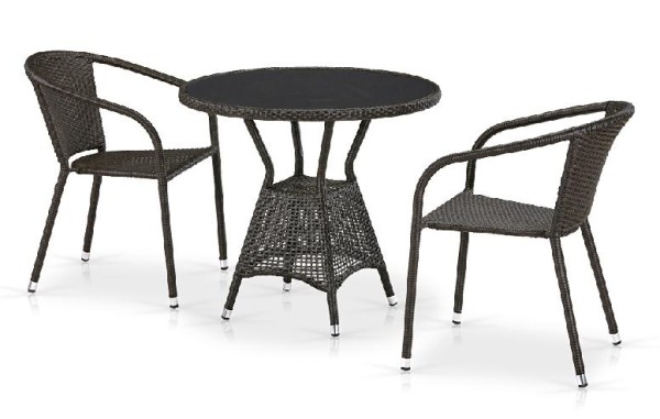 Комплект плетеной мебели AFINA из иск. ротанга T707ANS/Y137C-W53 Brown 2Pcs купить в Ставрополе