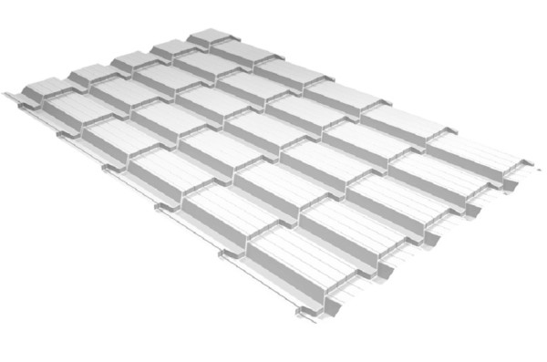 Металлочерепица GL квадро профи 0,5 Satin RAL 9003 сигнальный белый купить в Ставрополе