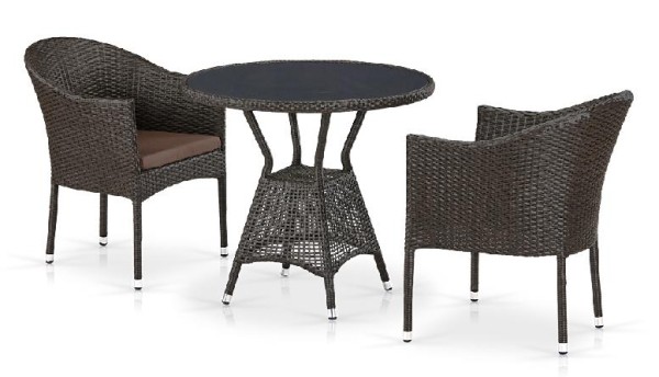 Комплект плетеной мебели AFINA из иск. ротанга T707ANS/Y350-W53 Brown 2Pcs купить в Ставрополе