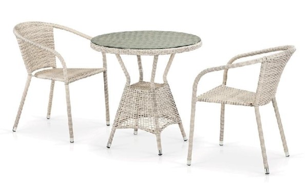 Комплект плетеной мебели AFINA из иск. ротанга T705ANT/Y137C-W85 Latte 2Pcs купить в Ставрополе