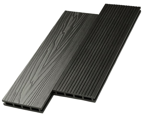 Террасная доска ДПК NanoWood двусторонняя New 3D тиснение + вельвет Графит купить в Ставрополе