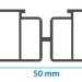 Лага алюминиевая KRONEX 50x25x3000 мм несущая купить в Ставрополе