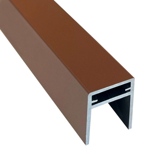 П-профиль Алюминиевый EasyDecking 35x25 Коричневый купить в Ставрополе