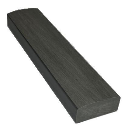 Лавочный брус Ecodecking Некст полнотелый брашированный 70х35 графит купить в Ставрополе