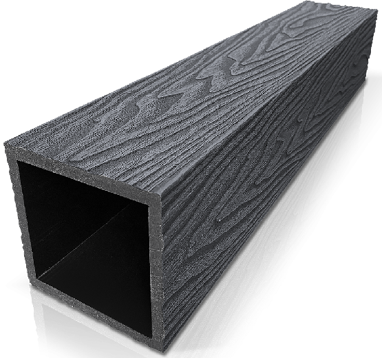 Столб ДПК 3D GardenParkett фактура дерева Графит купить в Ставрополе