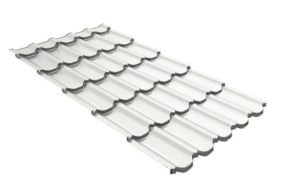 Металлочерепица квинта плюс с 3D резом 0,5 Satin RAL 9003 сигнальный белый купить в Ставрополе