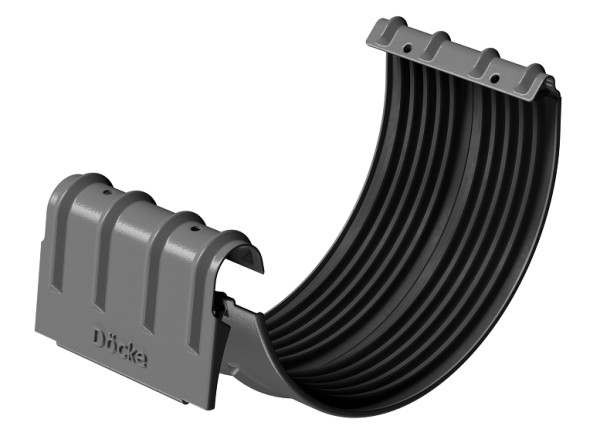 Соединитель желобов D125 Döcke STAL PREMIUM Графит, (RAL 7024) купить в Ставрополе