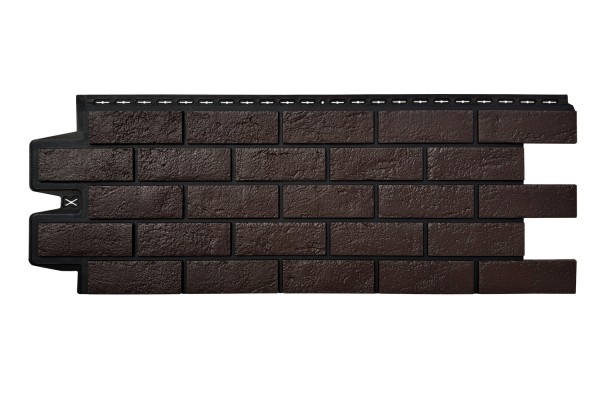 ФП Grand Line состаренный кирпич премиум Шоколадный (шов RAL 9005) купить в Ставрополе