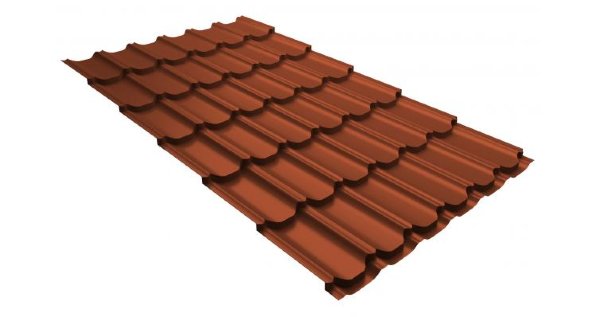 Металлочерепица квинта плюс 0,5 GreenCoat Pural RR 750 кирпично-красный (RAL 8004 терракота) купить в Ставрополе